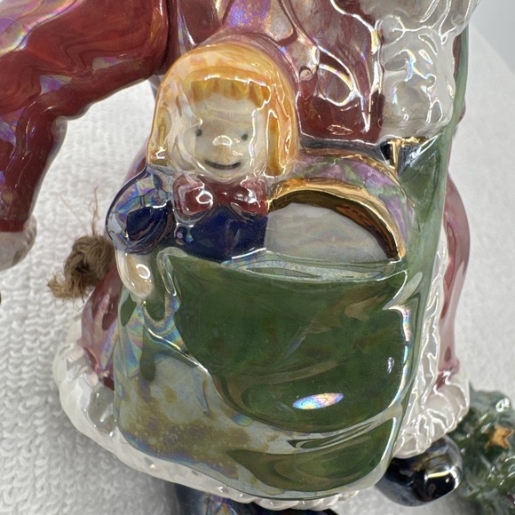 Vintage Department 56 6" Santa Ceramic Bell Ornament Moving Arms And Legs - Picture 6 of 8